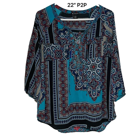 new directions Tops - Boho Casual Pullover Blouse, Women’s L